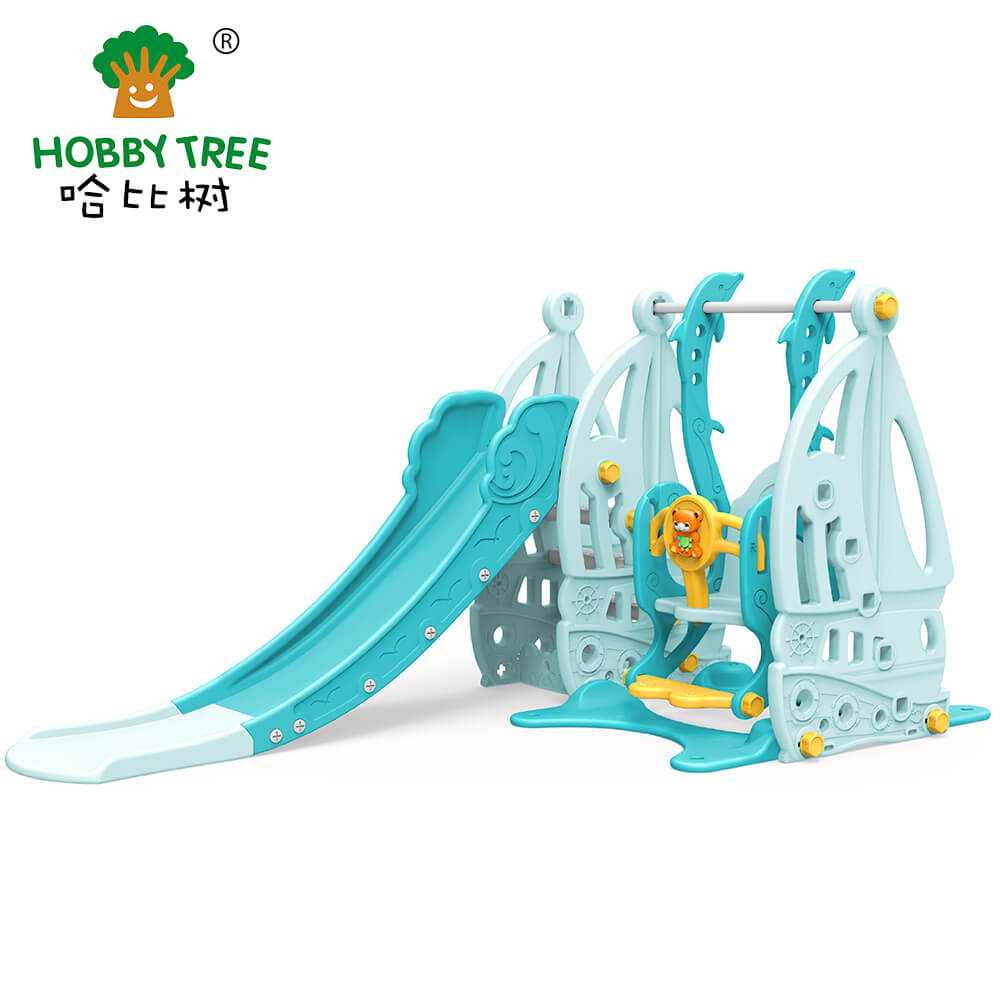 帆船主题滑梯与秋千组合WM21B171